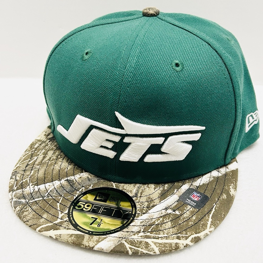 New Era New York Jets 2-Tone Camo 59FIFTY Fitted Hat Cap 7 1/8 Green NFL